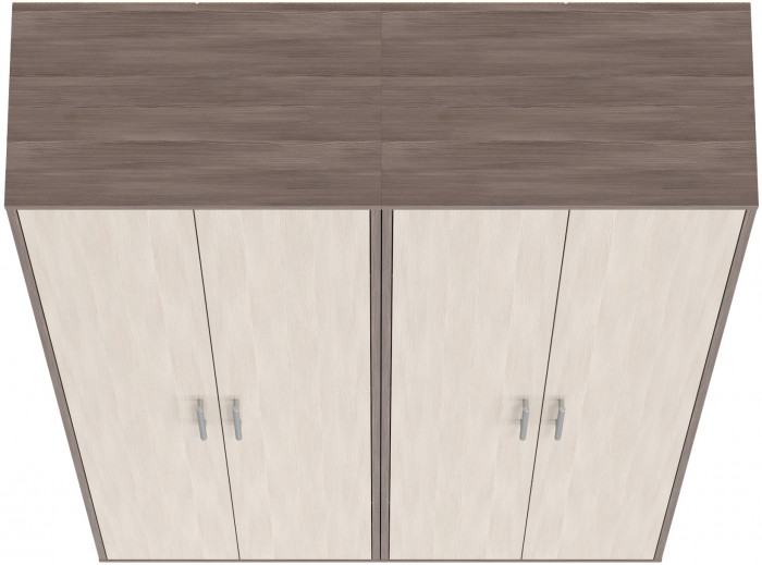 Два шкафа для одежды Домино 2-3430бод.тем/св, цвет бодега тёмный/бодега светлый, ШхГхВ 120х36х202 см.