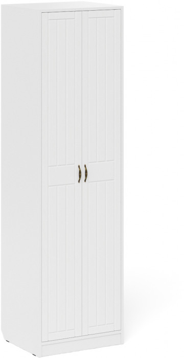 Прихожая П-6 Компоновка № 30, белая шагрень/фасады МДФ белое дерево фрезеровка прованс