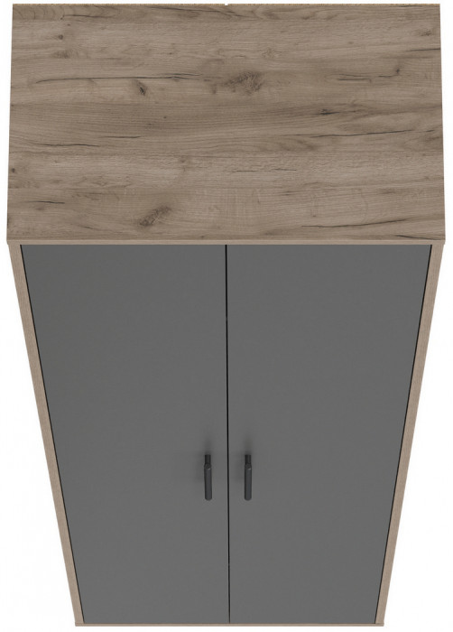 Прихожая 2-3430дкт/граф Домино - Шкаф для одежды, цвет дуб крафт табачный/графит, ШхГхВ 60х36х202 см.