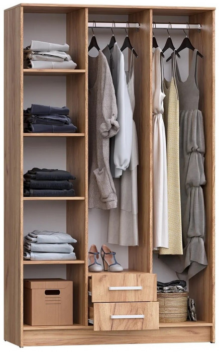 Мартина Шкаф для одежды 3-дверный (Венге / Белый)