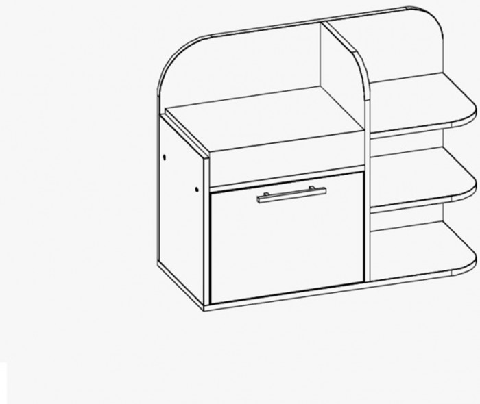 Ивушка 6 Тумба для обуви Бодега Темный / Светлый