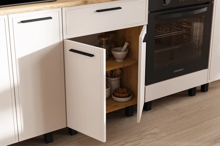 Модульная кухня Бьянка 2,4м, Дуб крафт/Кашемир