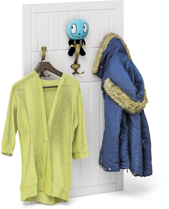 Прихожая П-6 Компоновка № 30, дуб сонома/фасады МДФ белое дерево фрезеровка прованс