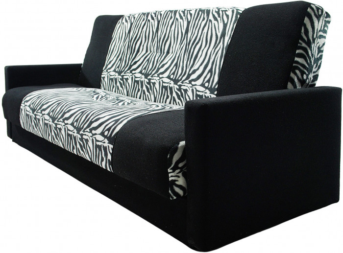 Раскладной диван-книжка Честер, 120х190, велюр зебра