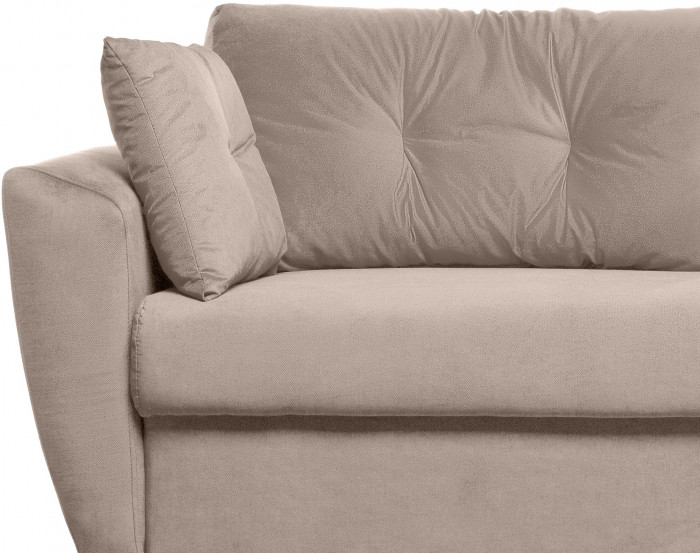 Диван-кровать Амстердам Люкс, 150х195, еврокнижка, пружинный блок, велюр, бежевый