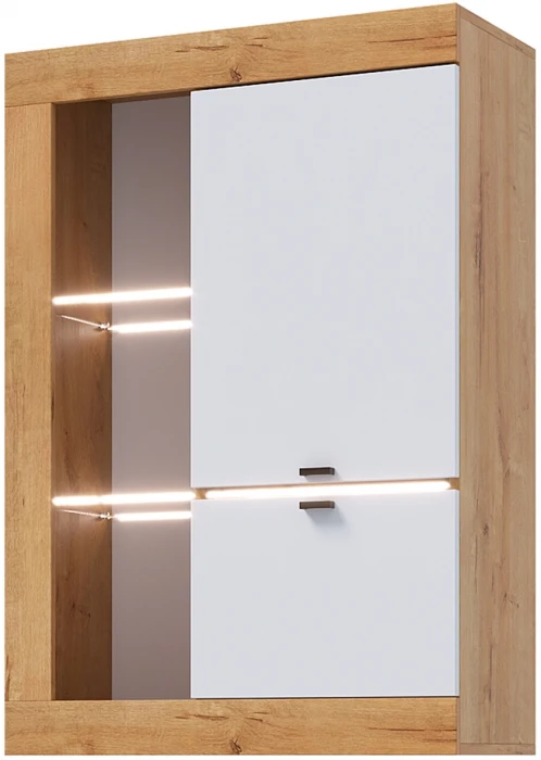 Прага Модульная Гостиная, вариант №3, вотан/Белый глянец