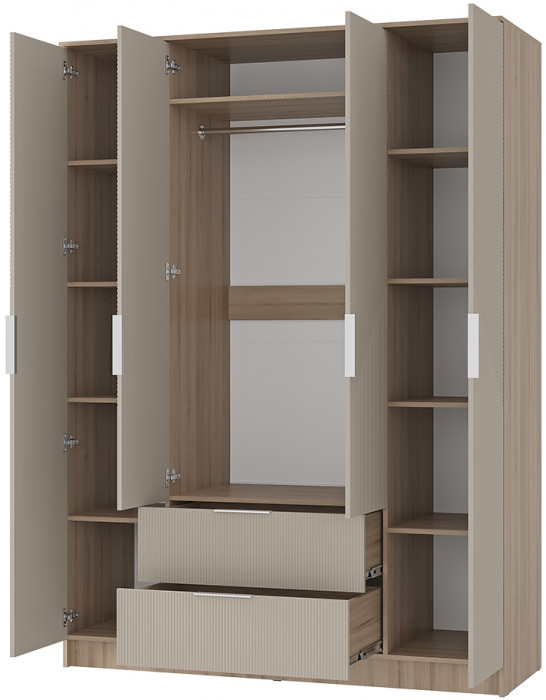 "Эмилия" ШК-11 шкаф 4-х створчатый Дуб смоки/Айриш (МФ03)