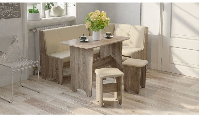 Техас Кухонный уголок Исп.1 (Венге/Экокожа коричневая)