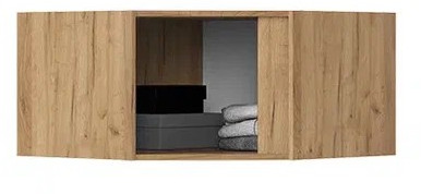 Хелен АН 04 Антресоль угловая (750х400х750) белый/дуб крафт золото