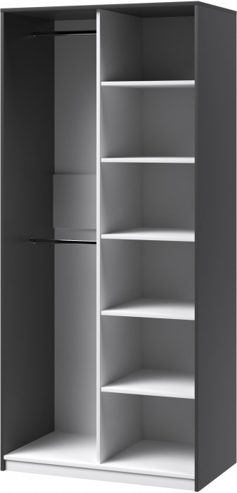 Кэнди Шкаф универсальный КШ-3 графит/белый