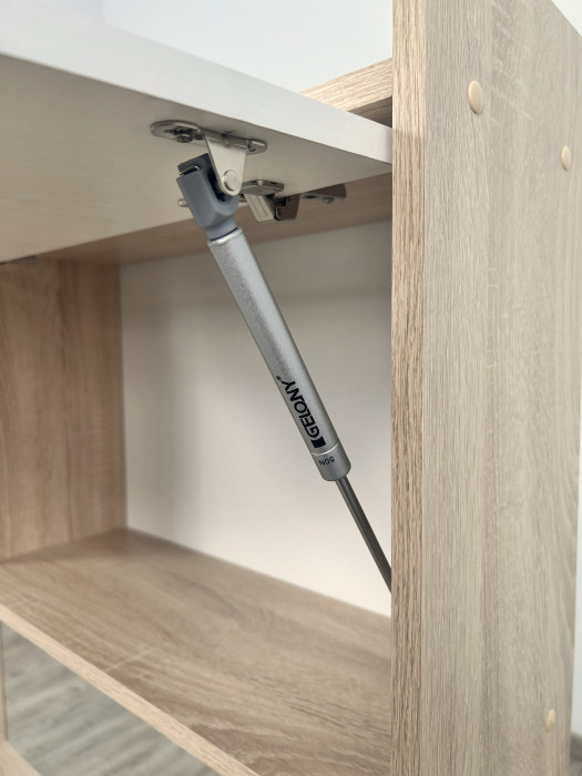 Компьютерный стол Квартет-9, Дуб крафт серый/Кашемир