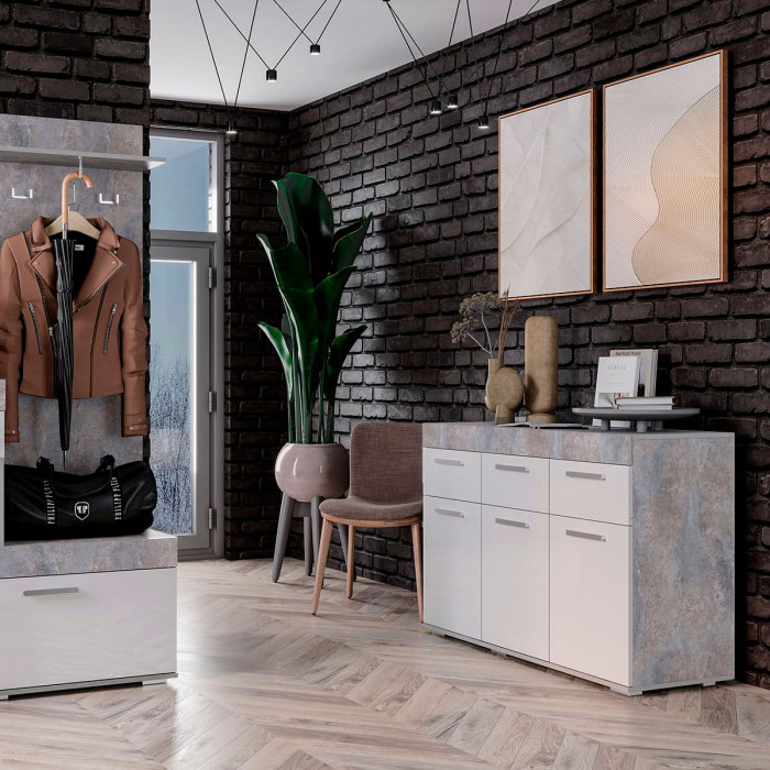 "Инстайл" КМ-03 бетон/белый