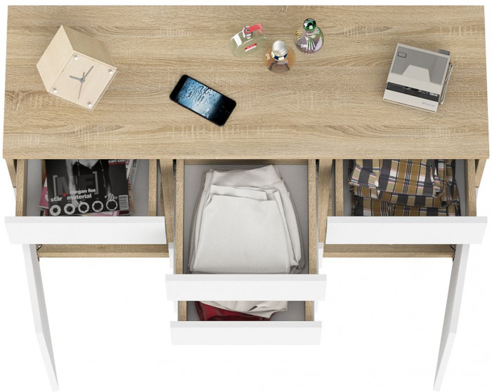 Мори Комод МК1200.4, дуб сонома/белый