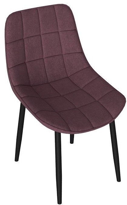 BOSTON Стул (Черный муар/Велюр V004 светло-серый)