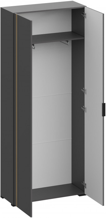 Модульная Прихожая Эмэ, набор №5, Графит/Графит золото, Simple 27