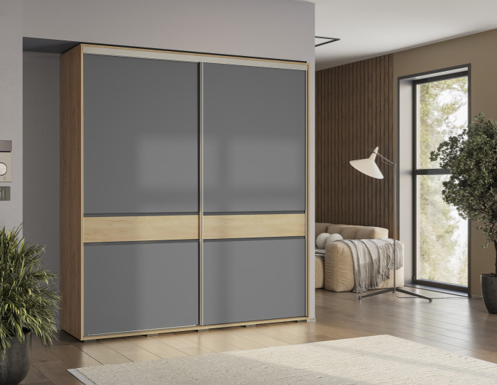 Шкаф-купе "Крафт-10" Крафт/Графит