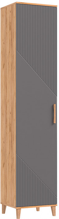 Пенал закрытый Ирис, Крафт золотой/Браш графит