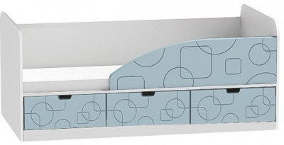 Кровать Бриз-4 80х160 Квадрат (Антарктида/Белый/Правый)