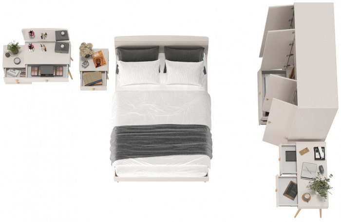 Афина Спальня 34-1400, кашемир серый