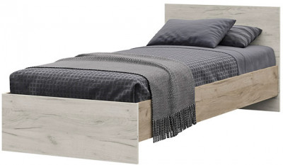 КР 554 Бася ЛДСП кровать 800 дуб крафт серый/дуб крафт белый