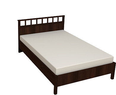 Кровать с ортопедическим основанием (дерево) Шерлоск 49 Люкс 120х200, орех