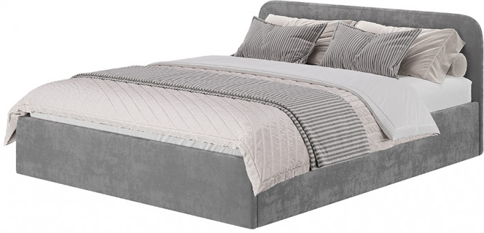 Кровать с проложками ДСП Лофт КР-18 (1,6м), Хром