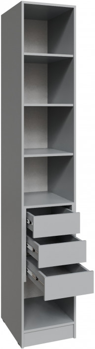 Шкаф-пенал Мадрид (0,4) с 3 ящ. внутри, Камень серый