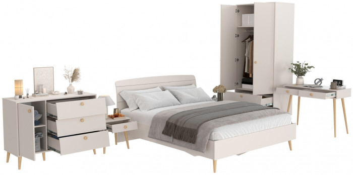 Афина Спальня 01-1600, кашемир серый