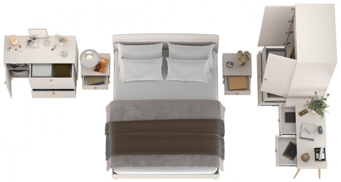 Афина Спальня 01-1600, кашемир серый