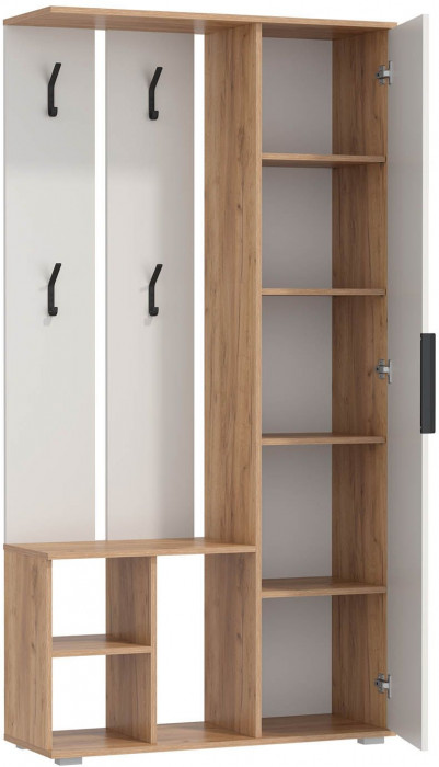 Шкаф комбинированный Кармен-1 Дуб золотой / Белый