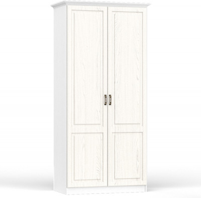 Ливерпуль Шкаф для одежды 13.134 + карниз, ясень ваниль/белый