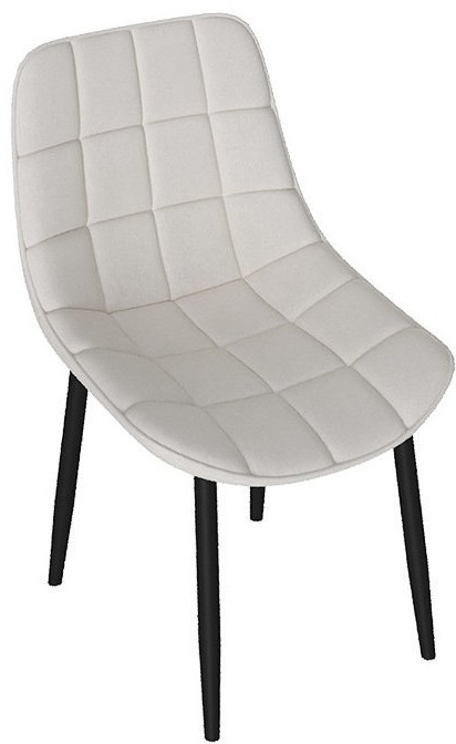 BOSTON Стул (Белый муар/Велюр V003 темно-серый)