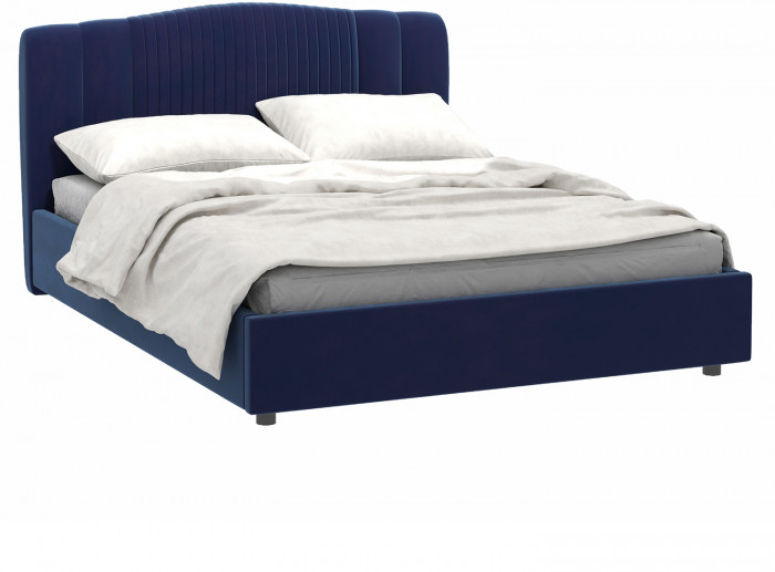 Кровать-12М с подъемным основанием 1800 темно-синяя