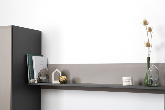 Сидней Комплектация № 049, корпус: антрацит/фасады: МДФ веллюто капучино