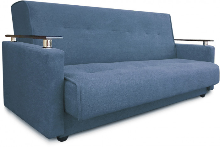 Раскладной диван-кровать, прямой, книжка, цвет серый, Милан Люкс 140