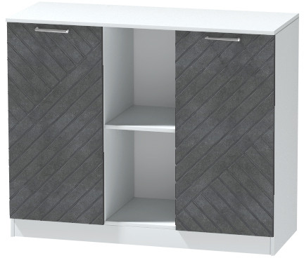 Комод №4 "Иннэс-7", Белый/Бетон графит