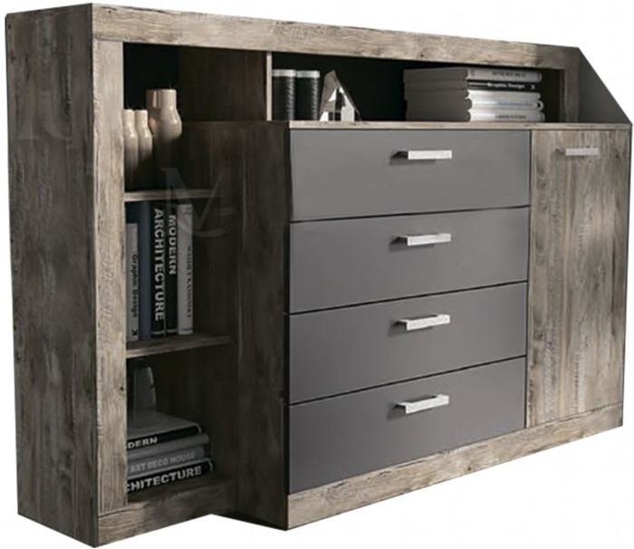 Ангара Комод (Дуб Сонома / белый)