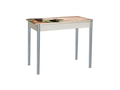 Нью йорк фотопечать стол обеденный раздвижной / маслины/дуб молочный/металлик