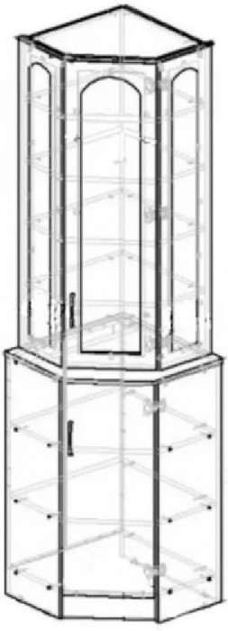 Буфет Констанция угловой (Белый матовый)