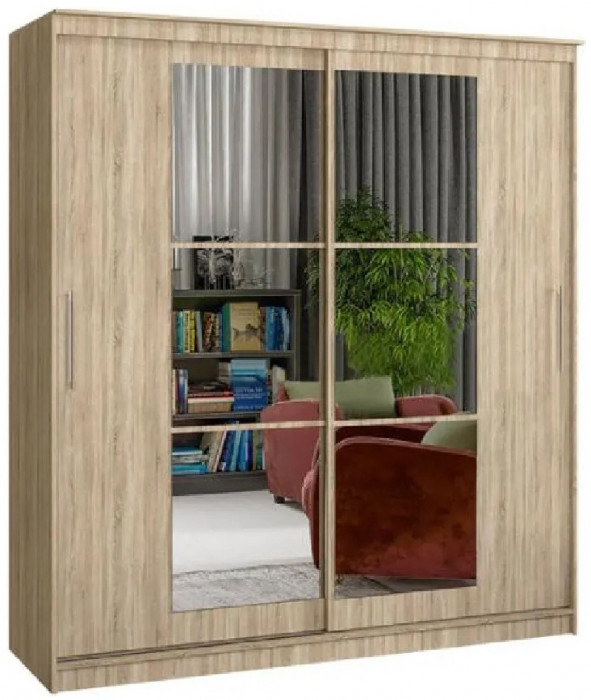 Шкаф-купе Элегант 3 1500 (Сандал светлый)