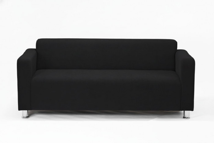 Диван прямой Томи, 160 см, велюр, черный