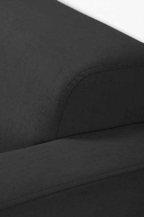 Диван прямой Томи, 160 см, велюр, черный