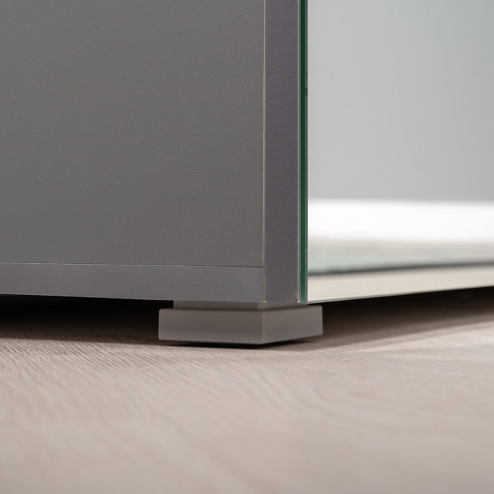 Октава Набор шкафов 02, серый графит/дуб крафт золотой/фасады МДФ серый графит