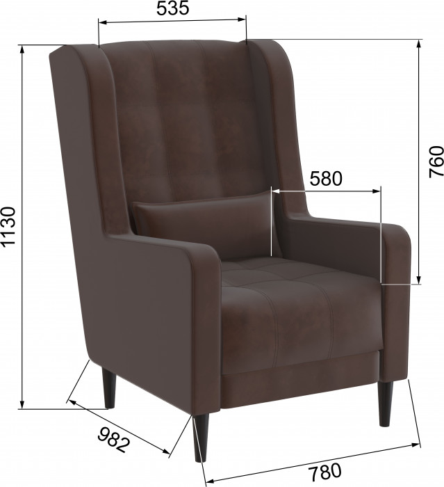 Кресло Корк коричневый