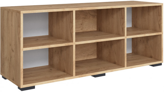 Тумба ТВ Дублин, Дуб крафт золотой/Графит серый