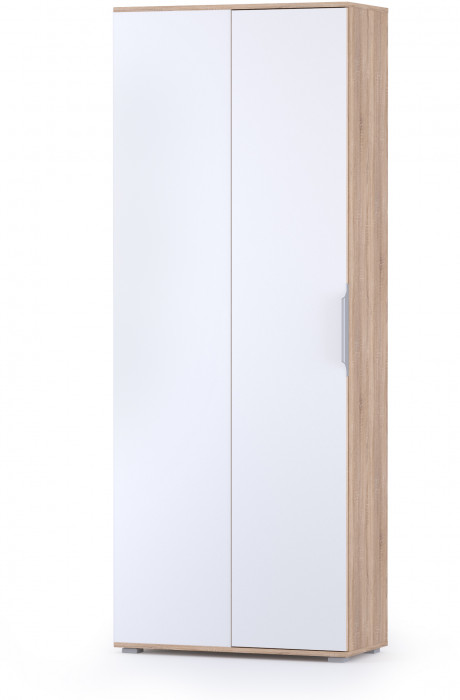 Куба Прихожая 15, цвет дуб сонома/белый премиум, ШхГхВ 230,1х107,3х210,6 см. + 50х28,3х180 см., универсальная сборка