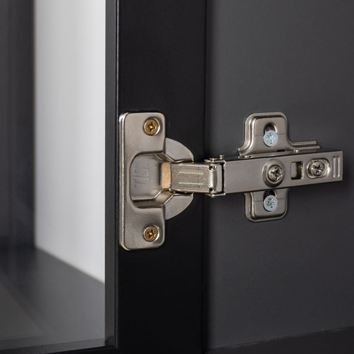 Сидней 13.201 Шкаф-витрина 2 штуки, корпус: антрацит/фасады: МДФ веллюто капучино/прозр. стекло с серой тонир.