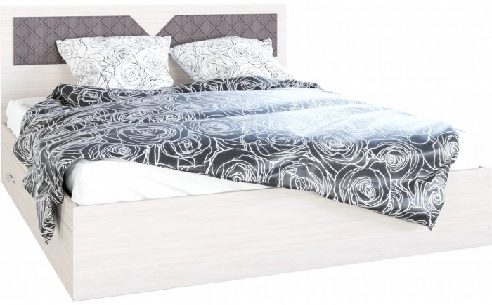 Модульная спальня Николь, композиция 1, Ясень Шимо/Лиственница темная