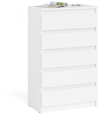 Мори Комод МК700.5, цвет белый, ШхГхВ 70,4х41х114 см.