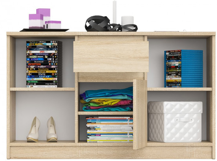 Мори Тумба ТВ МТВ1204.1, цвет дуб сонома, ШхГхВ 120,4х41х73 см.